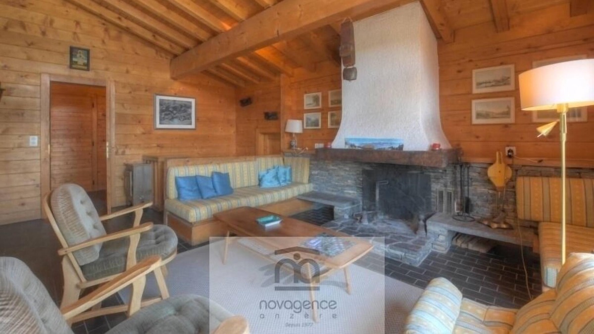 Anzere Ski Chalet | Large chalet with garage and parking space. Living room with TV, WIFI, fireplace (out of order) and