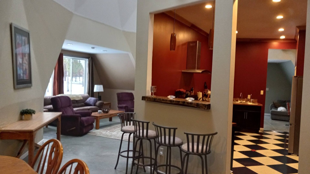 Necedah House | Large geodesic dome with loft; near lakes and minutes from Wisconsin Dells!