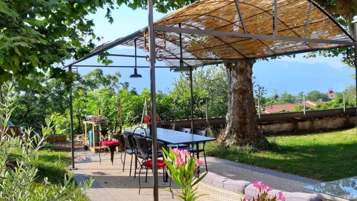 Tullins House | Large historic estate with jacuzzi - gîte 12 pers. - calm & nature