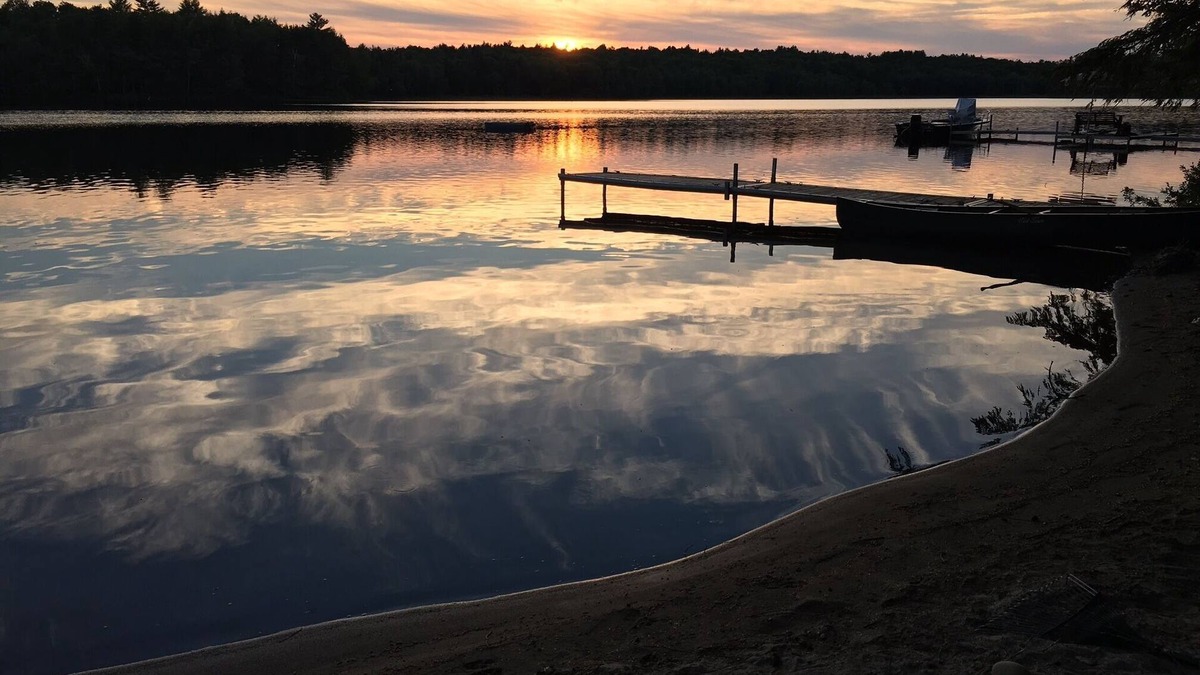 North Jay Cabin | Large Lake House with Private Beach, Dock, Canoe & Kayak