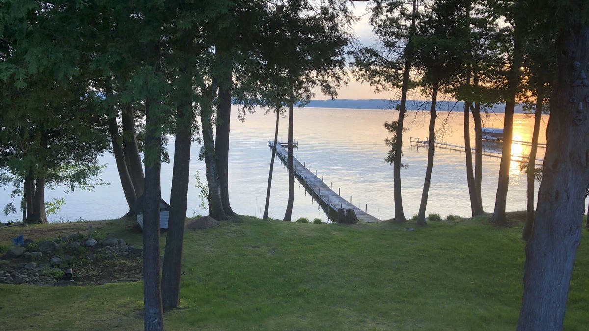 Cheboygan House | Large Lakefront Burt Lake Home with Amazing Sunset Views! NEW A/C FOR 2022.
