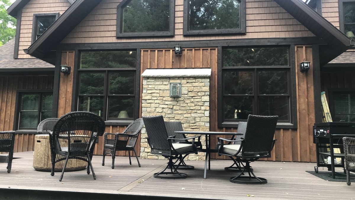Egg Harbor Cabin | Larsen Lodge Downtown Village Egg Harbor, Sauna, New, Rustic and Elegant.