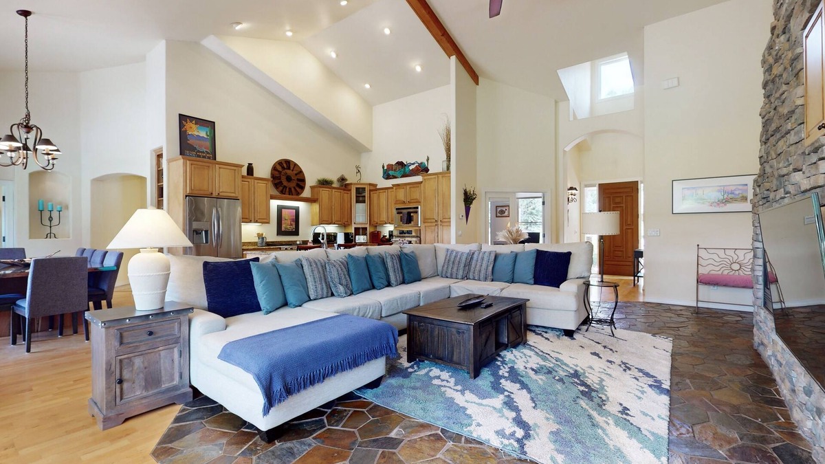 Flagstaff House | Lavish home with dual living areas & golf course views near skiing and dining