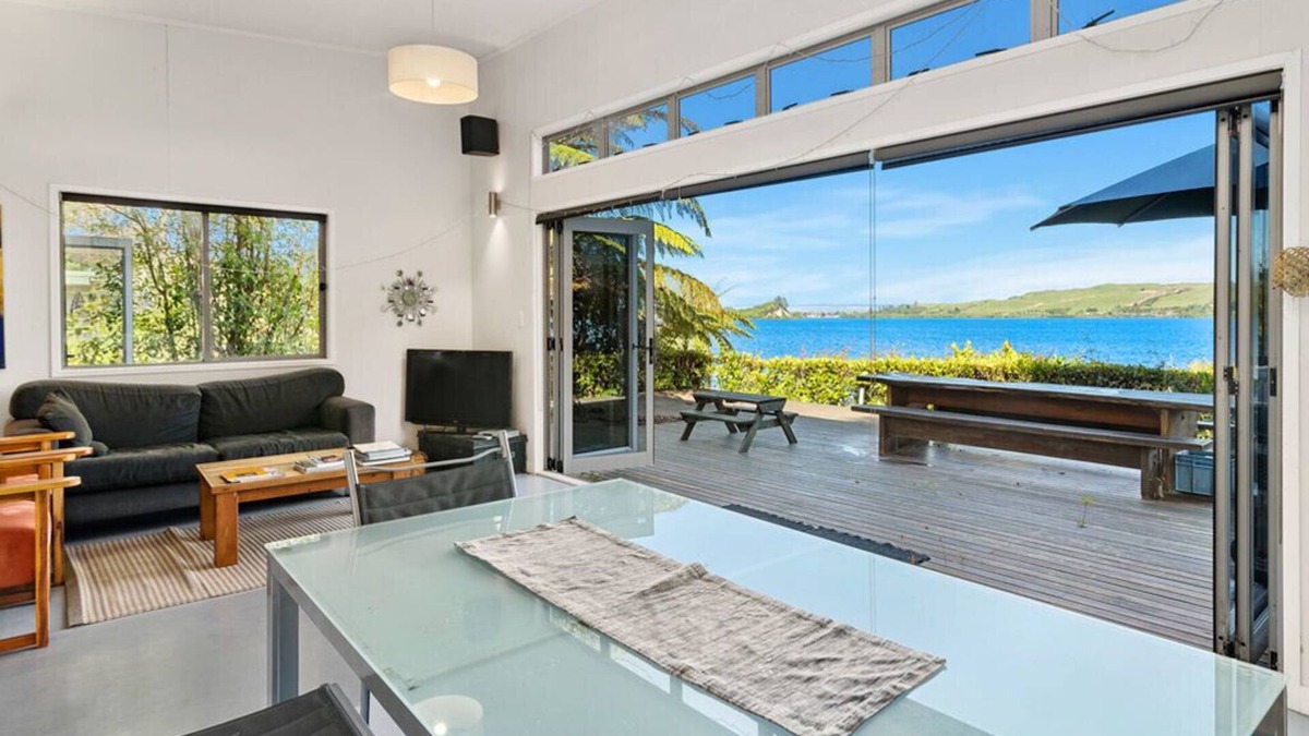 Tikitere House | Laze by the Lake - Lakefront Rotoiti Holiday Home