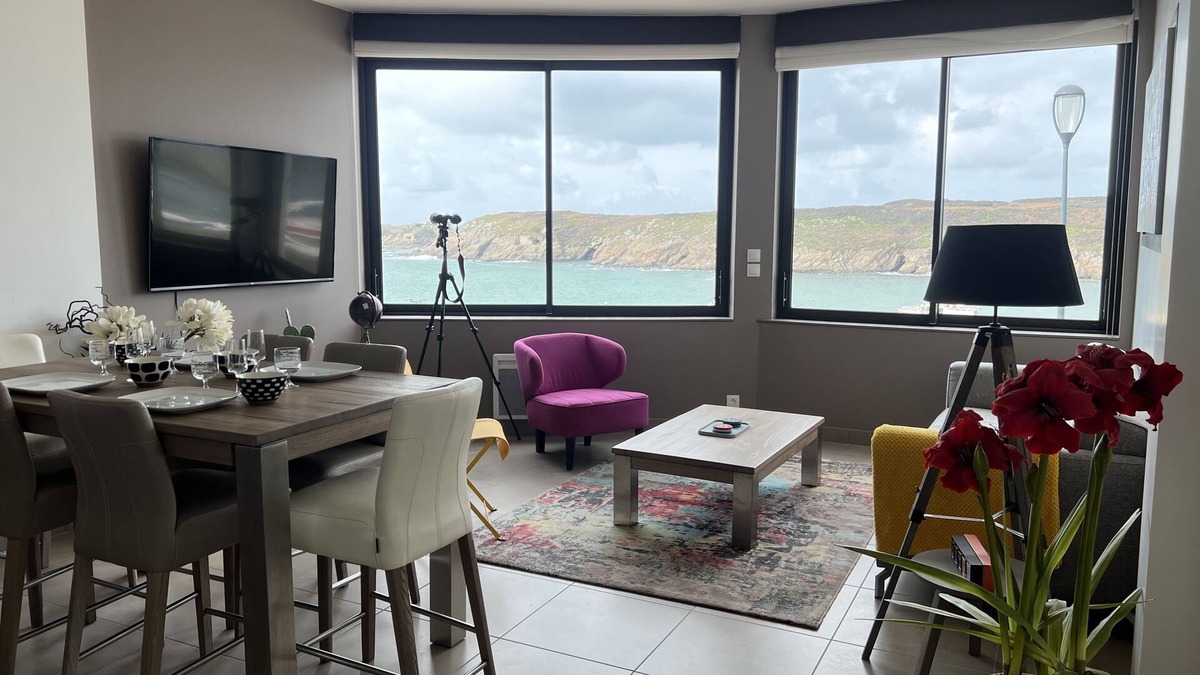 Saint-Mathieu Apartment | Lc84 Appartement Avec vue sur la Mer, le Port et la Presqu'ile de Kermorvan