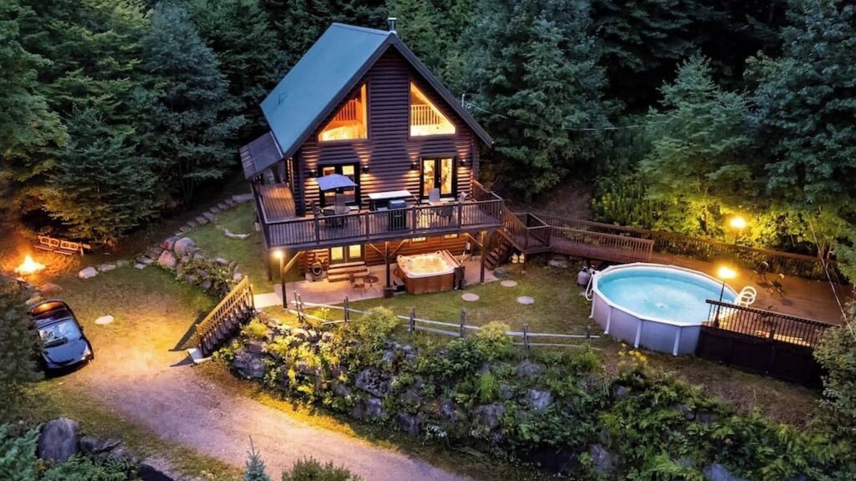 St-Adolphe-d'Howard House | Le Courchevel Luxe Chalet + Private Pool & Jacuzzi
