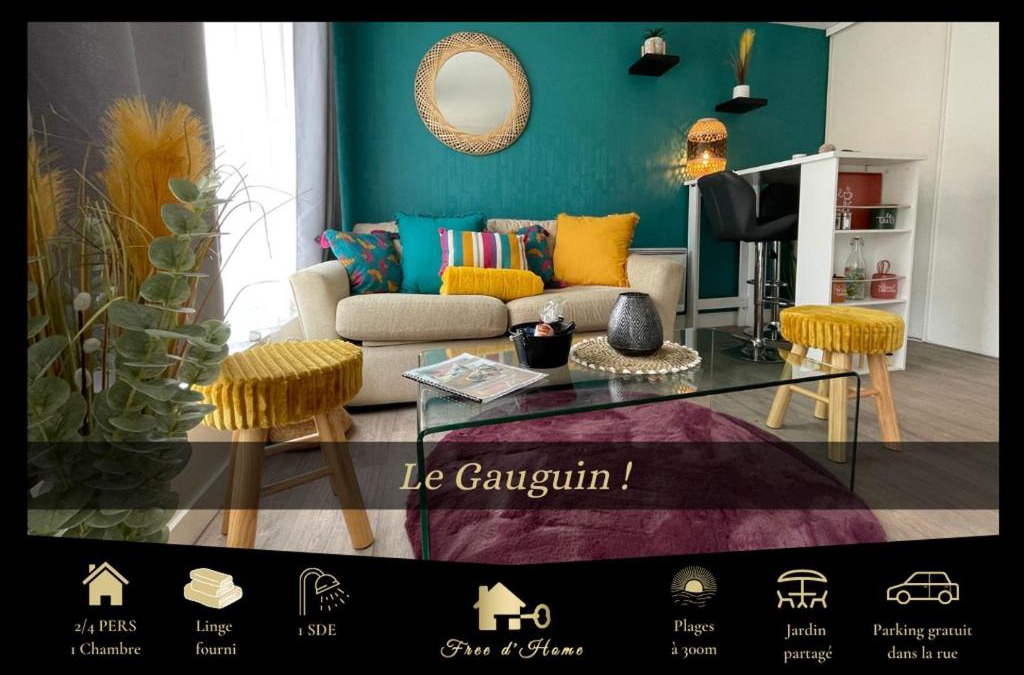 Le Pouldu Apartment | LE GAUGUIN, T2 Cosy, 2-4 Pers, à 300m des plages