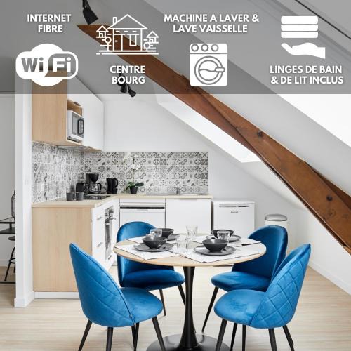 Saint-Mars-la-Jaille Apartment | Le Grand Bleu - Wifi fibre/Linge/Accès cour