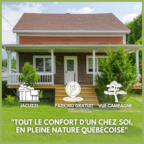 Stratford Ski Chalet | Le Natural Lodge - Idéal Famille & Groupe x8 - Weekend & Vacances Détente - Jacuzzi Vue Campagne Dégagée - Quartier Calme - Jardin - Terrasse - Barbecue - 10min des lacs - Parking privé & Borne Voiture Électrique - Check In Flexib - Linge de maison fourni