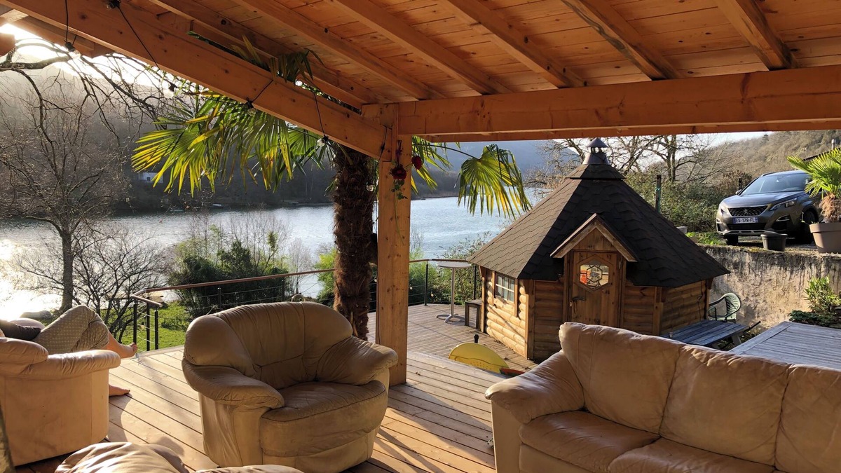 Hautecourt-Romaneche House | Le Ponton: a bohemian-style waterfront getaway just 1 hour from Lyon.