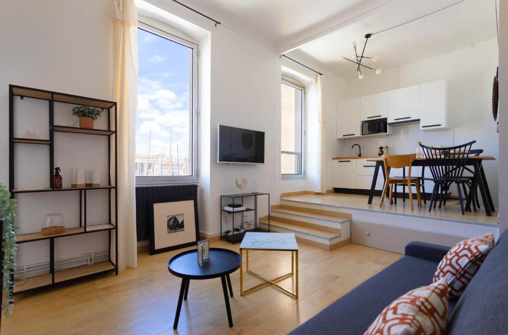 Saint-Victor Apartment | Le Rive Neuve Standing Vieux-Port - Appartement 1 chambre 4 pers Vue Mer Clim