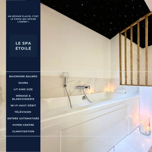 Mont-de-Marsan Apartment | Le SPA Étoilé - Baignoire Balnéo et Sauna Privatif