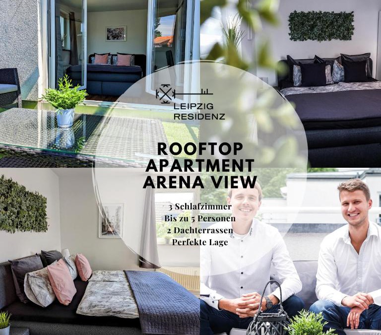 Zentrum-Nordwest Apartment | Leipzig-Residenz Waldstraße am Zoo und Red Bull Arena , Rooftop Apartment mit 2 Dachterrassen