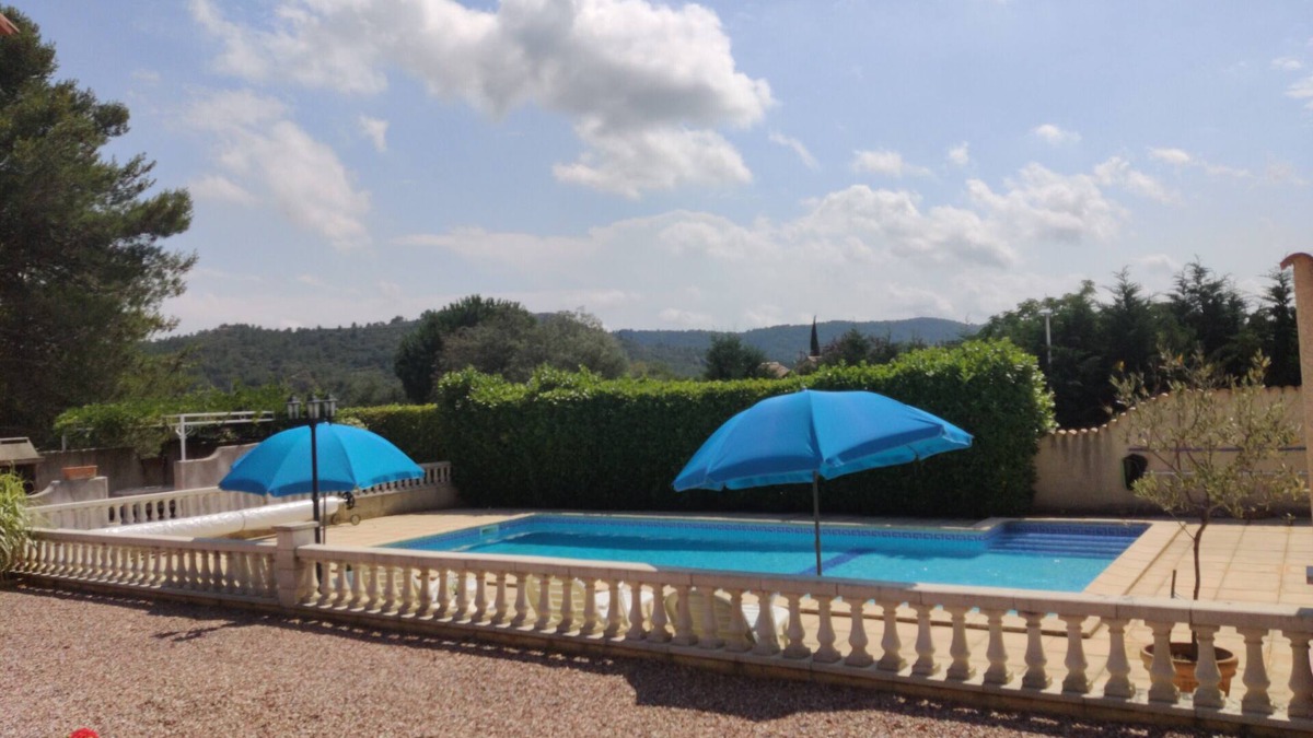 Cessenon-sur-Orb Villa | Les Ecologies for 8, 2 gites with pool with views over Cessenon sur Orb Village
