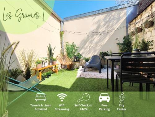 Les Capucins-Saint-Germain Apartment | Les Grumes, Centre Ville, Jardin,Self check-in, FreeWifi, Netflix