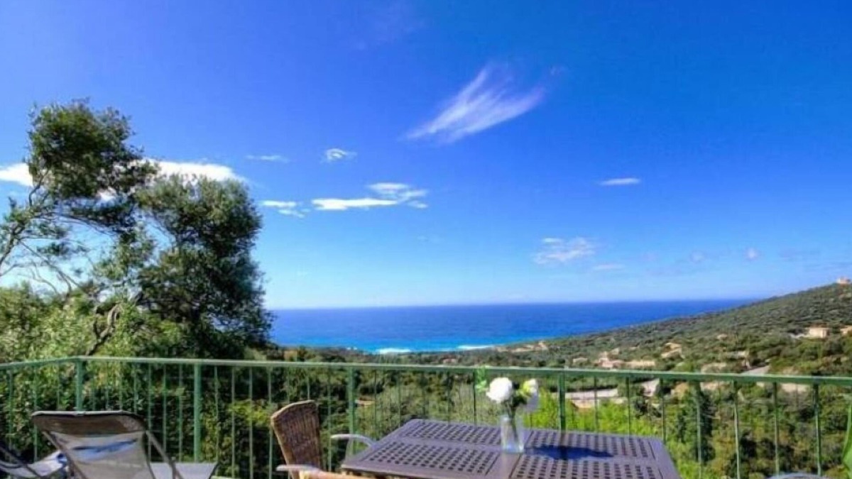 Corbara Apartment | "les lauriers" panoramic sea view, beach 1.5 km closed family prop.