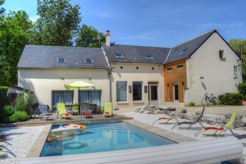 Noizay House | Les Prairies du Val d'Amboise Grand Gite 15 pers PMR avec piscine