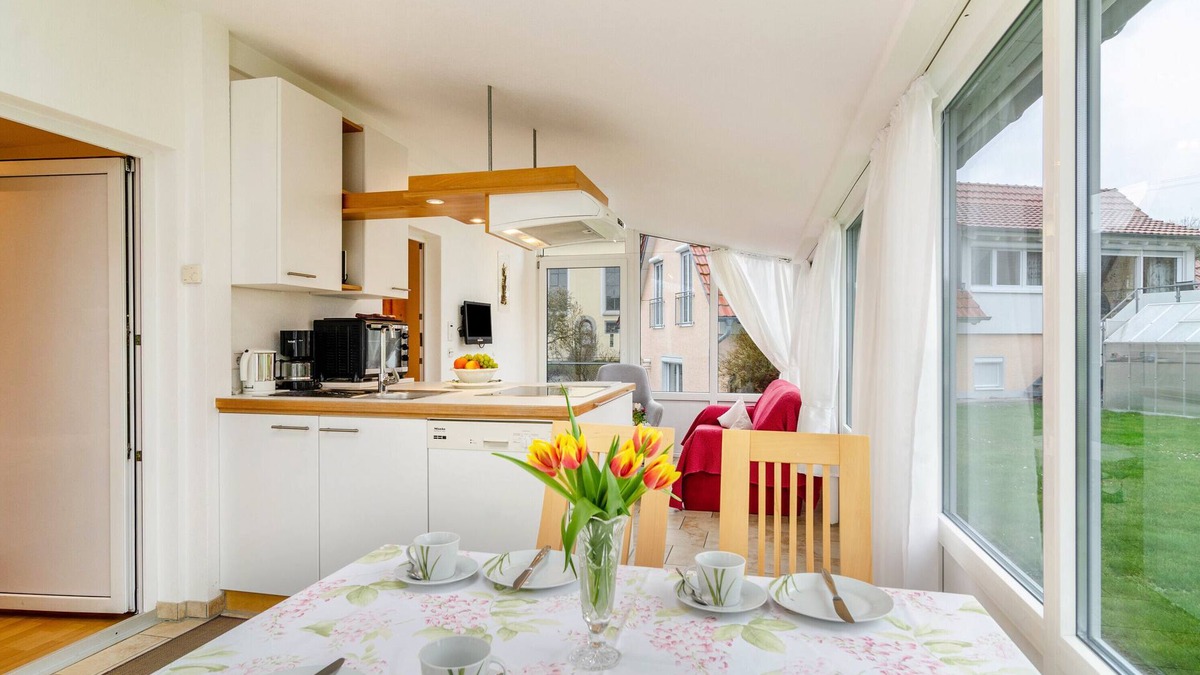 Ueberlingen Apartment | Light-Flooded Holiday Apartment “Haus Nussbaum” close to Lake Constance with Wi-Fi, Terrace & Garden; Parking Available