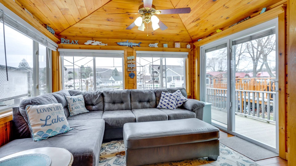 Lime Lake-Machias Cottage | Lime Lake Cottage w/Lakefront Deck & Dock!