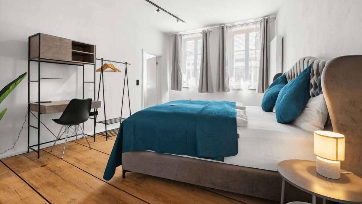 Gruenstadt Apartment | LiT LiVing: Luxus – Box SprIng – Balkon – Parkplatz