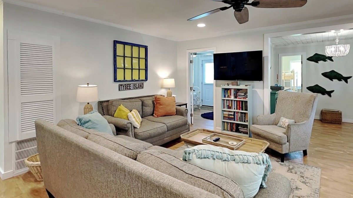 Tybee Island House | Little Blue Beach House | Fire Pit, Outdoor Shower