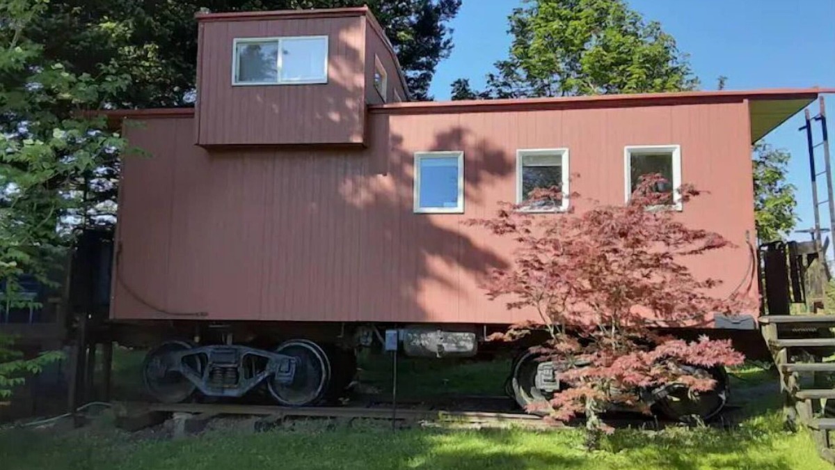 Troutdale House | Little Red Caboose with a View in the Scenic Columbia River Gorge