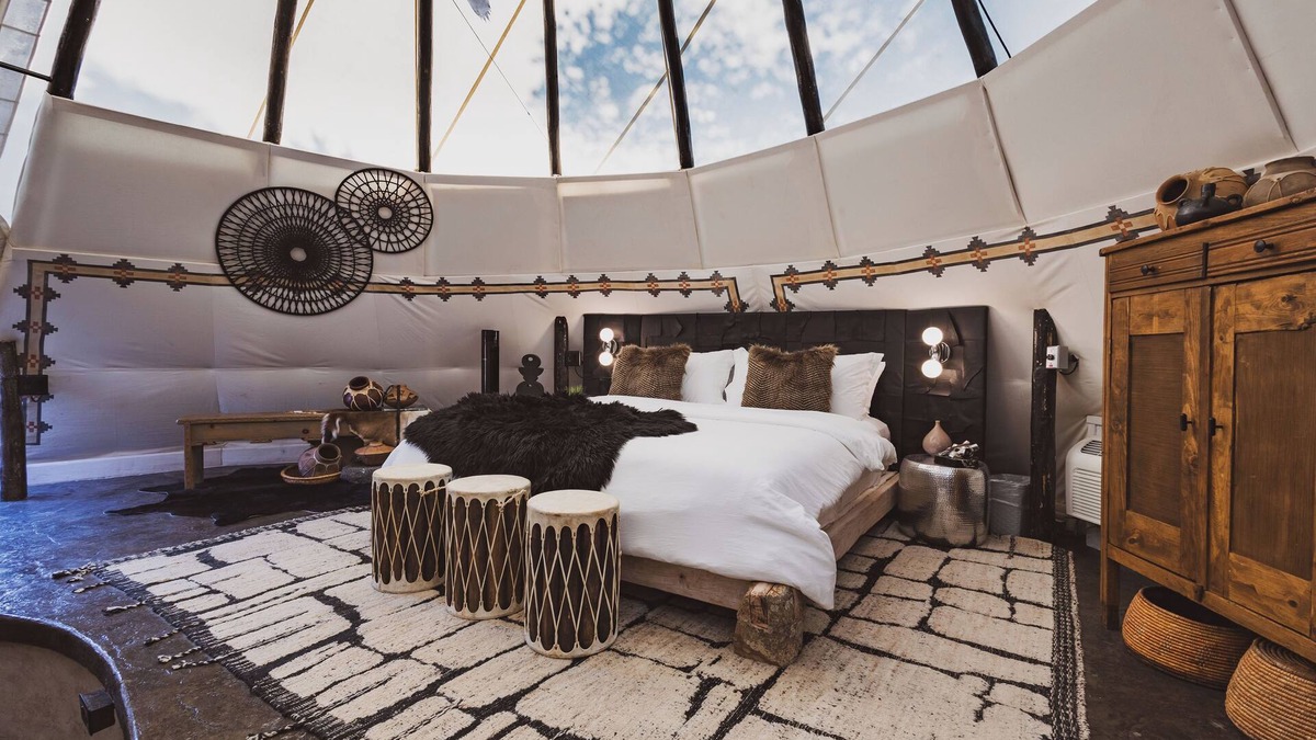Nogal RV Rental | Lobo Tipi unique stay at El Mistico Ranch