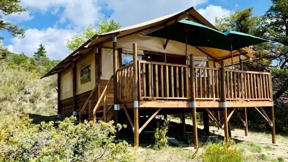 Rosans House | Lodge Comfort "Paillotte" 35m2 - 2 Schlafzimmer + Sanitär - überdachte Terrasse 5 Personen