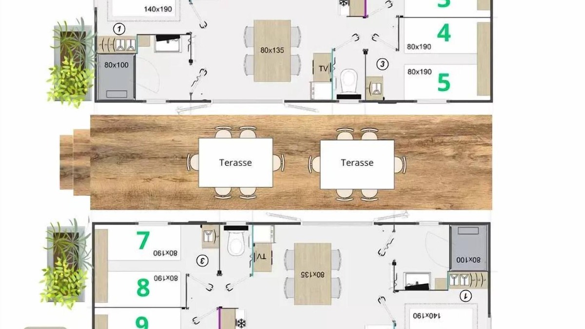 Crecy-la-Chapelle House | LODGE TWIN 12PERS 6CH 2SDB 6 Personen