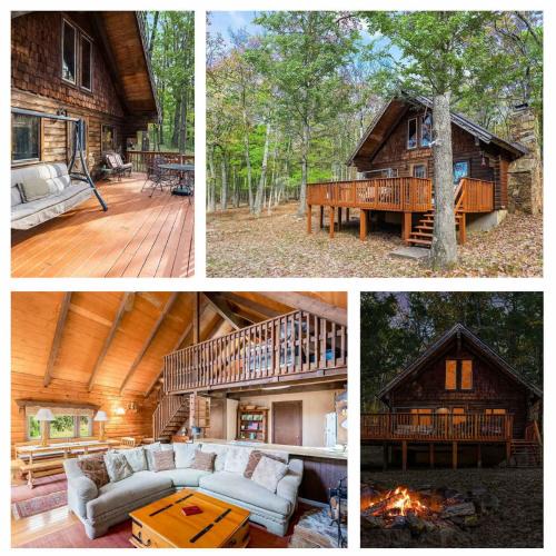 Great Cacapon House | Log Cabin w Loft, Hot Tub, Deck, Fire Pit, & WiFi