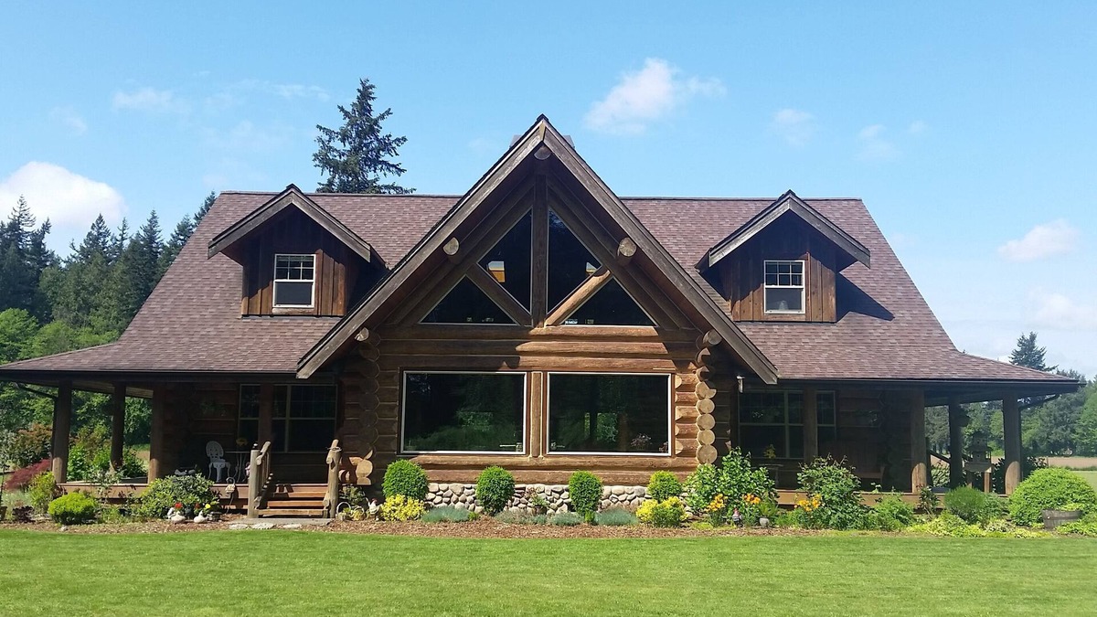 Whatcom County House | Log Home in Beautiful Country Setting.