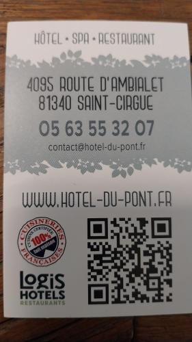 Saint-Cirgue Hotel | Logis Hotel Restaurant du Pont