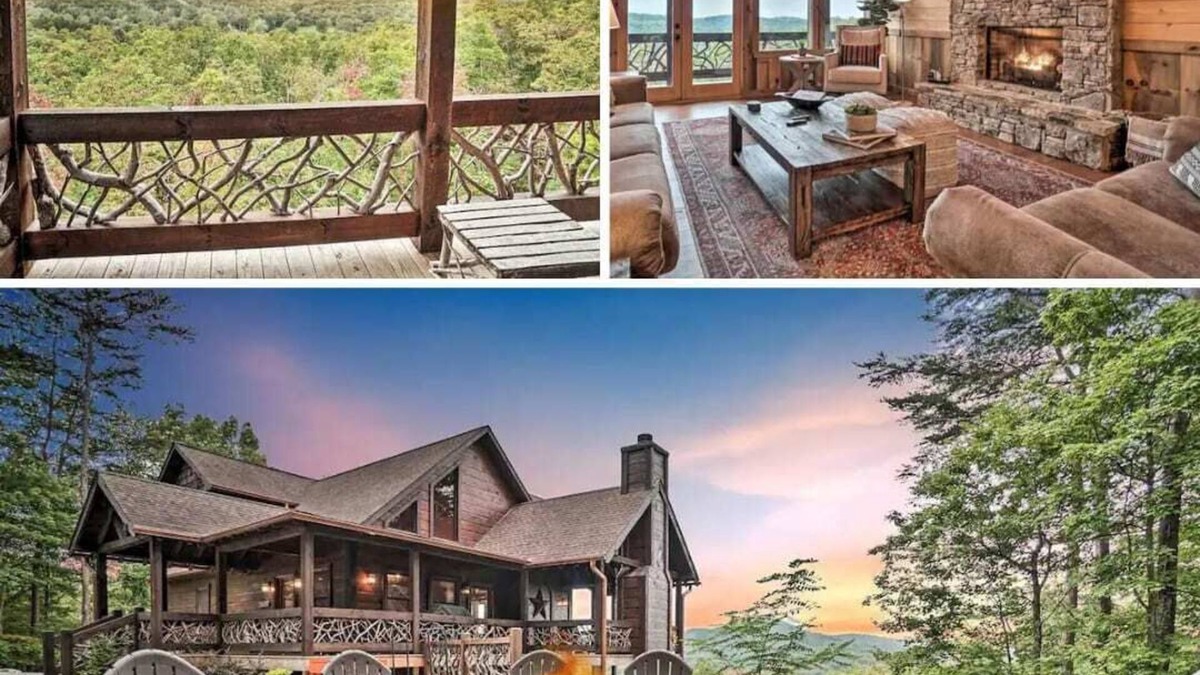 Ridges Over the Lake Cabin | Long-Range Views | Game Room | Fire Pit | Pets