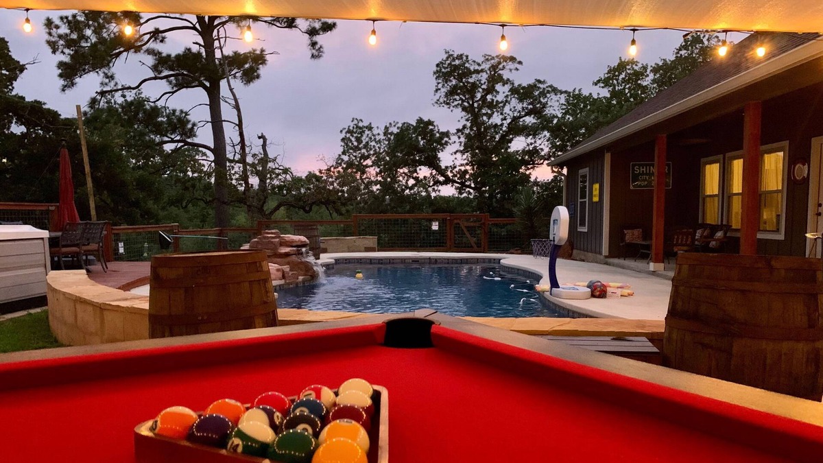 Bastrop House | Lost Pines Oasis with Pool, Hot Tub and Outdoor Pool Table and Game Room!