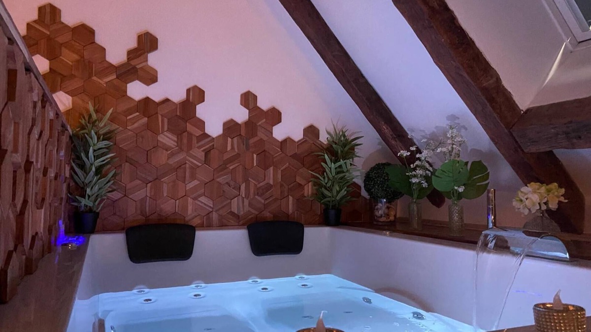 Bourges Apartment | Love Room downtown with Jacuzzi