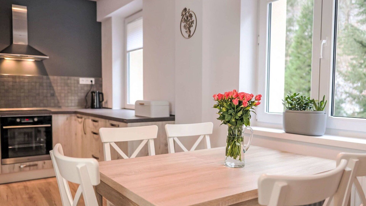 Jachymov Apartment | Lovely apartment for 5 people with WIFI, TV, panoramic view and parking