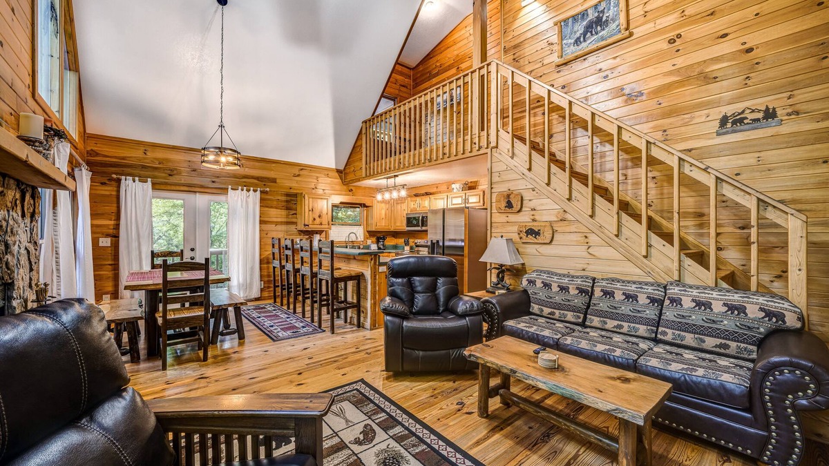 Epworth Cabin | Lovely dog-friendly creekside cabin with fireplace, hot tub, & fire pit