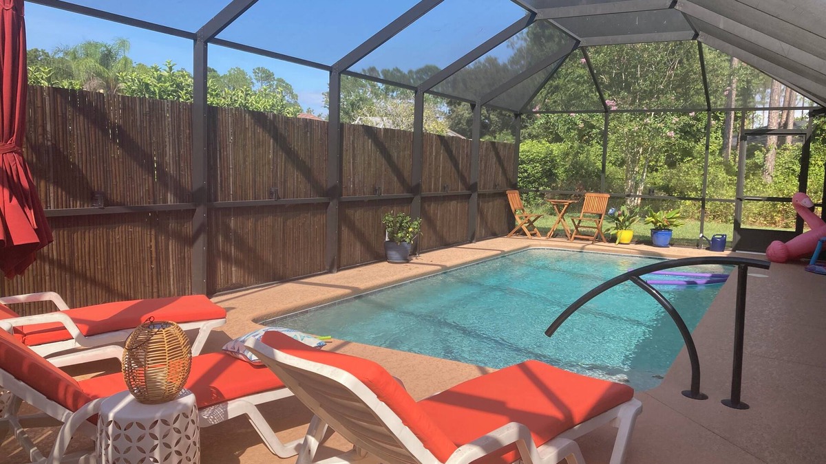 Palm Coast House | LOVELY & INVITING Home w/Heated Pool in Golf Community near Flagler Beach!