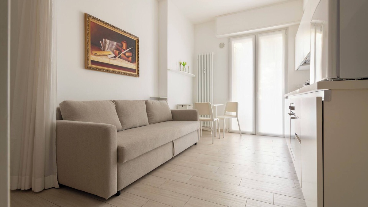 Pesaro Apartment | Lovely studio apartment with balcony a stone's throw from the sea and downtown