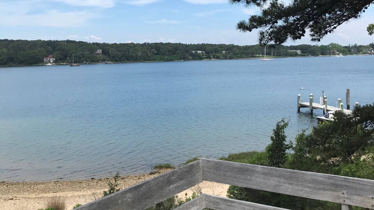 Lagoon Heights House | Lovely waterfront home with private, sandy beach and mooring on Lagoon Pond