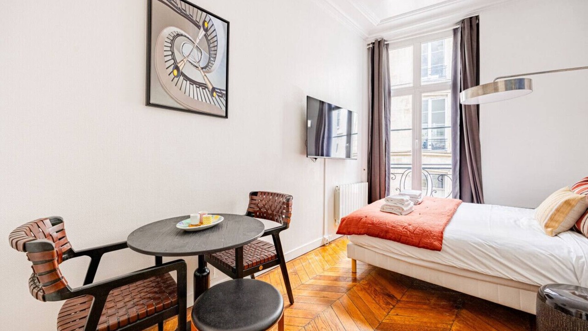 Palais-Royal Apartment | Luminous Studio Oasis Steps from The Louvre