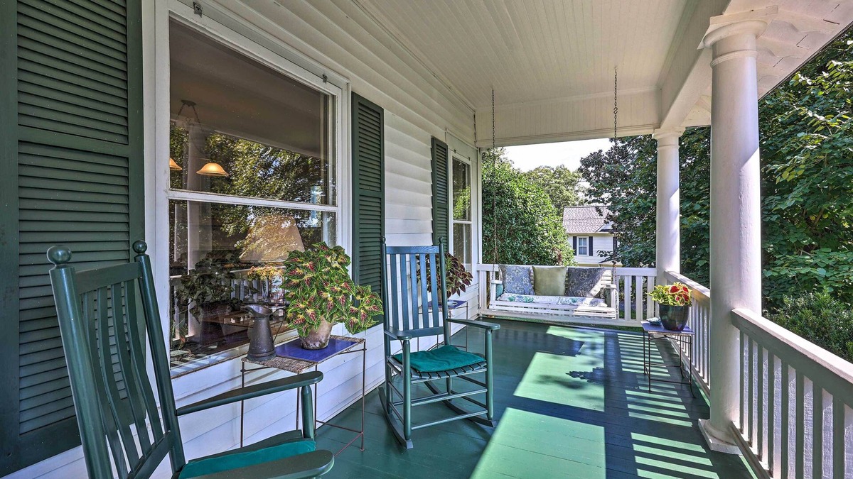 Jonesville House | Lush Elkin Home w/Porch Views & Pool Table