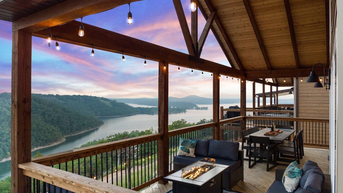 Kimberling City Cabin | Lux Views! Indoor-Outdoor Pools, Firepits, Arcades.