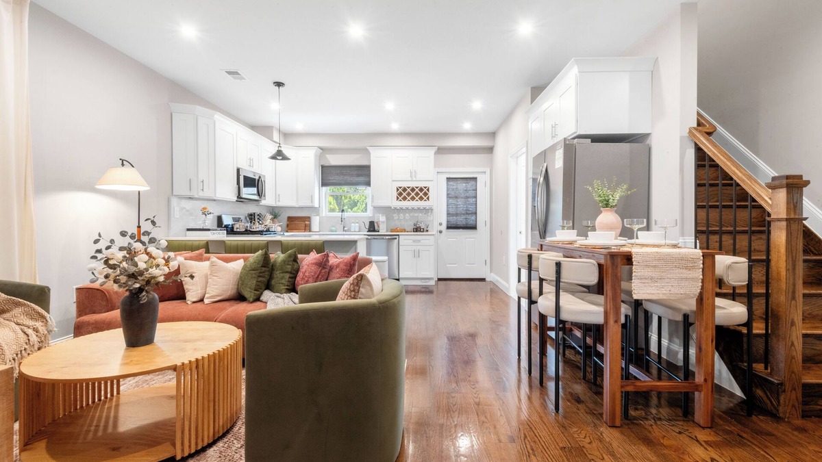 The Heights Condo | Luxe 2-Bedroom Home with AC, Fast WiFi, Private Patio, Gameroom 15minutes to NYC