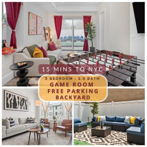 McGinley Square Apartment | LUXE 3BR with Free Parking & Backyard and 15min to NYC