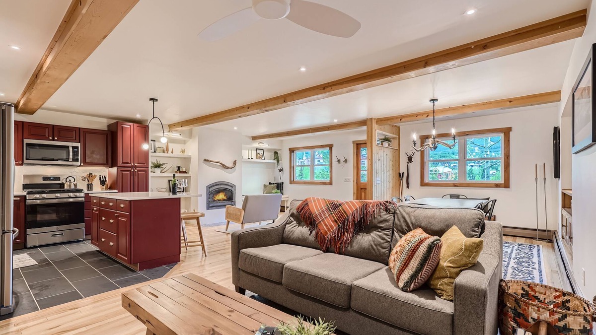 Historic District Condo | Luxe Dog-friendly downtown condo with Breckenridge Rec Center access!