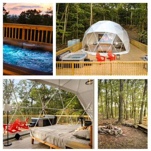 Capon Bridge House | Luxe Dome w Hot Tub, Full Bath & Mountain View