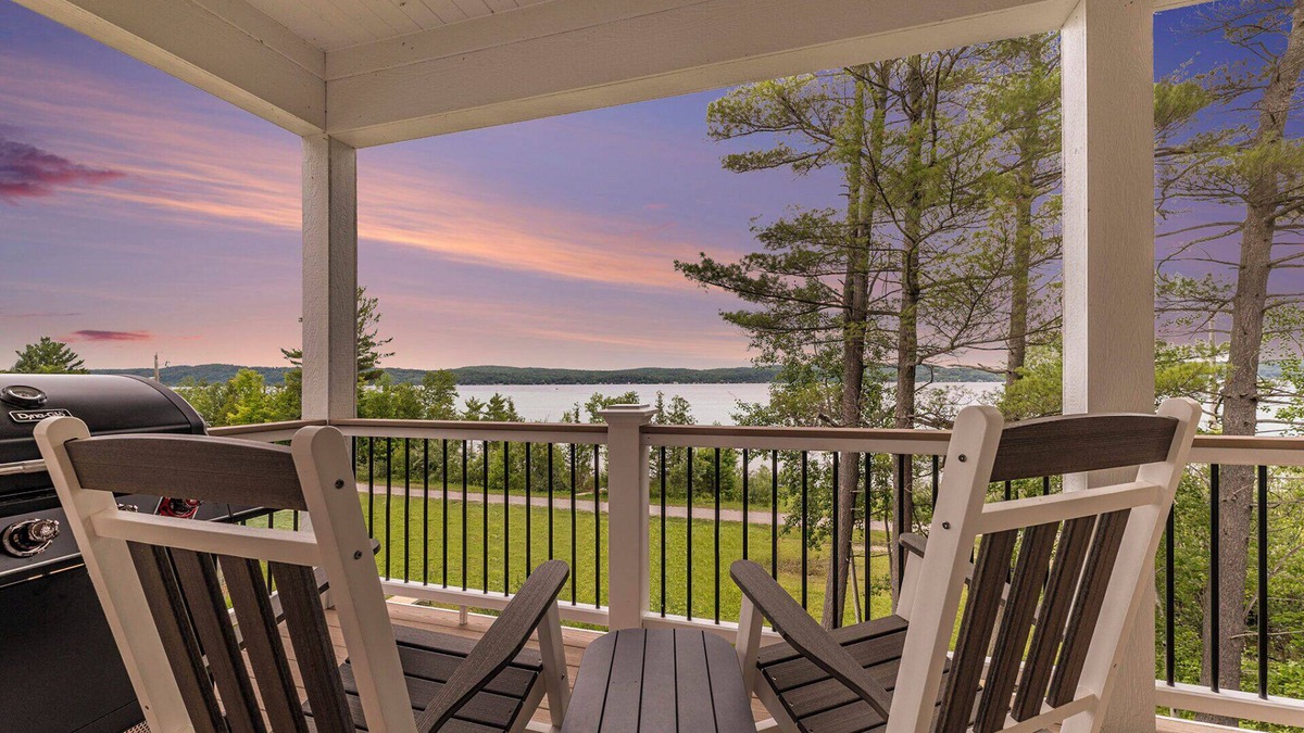 Benzonia House | Luxe Lakefront Living on Stunning Crystal Lake in Benzonia, MI