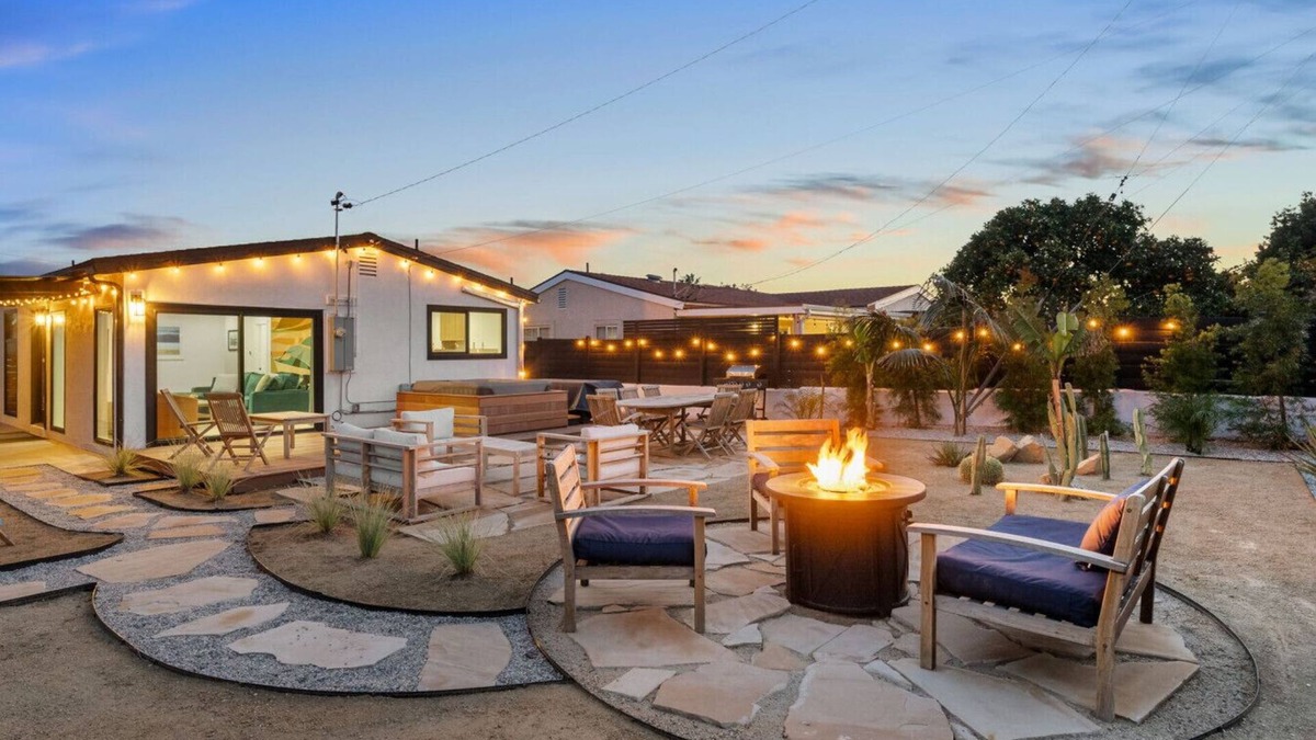 North Clairemont House | Luxe Modern Home w/Hot Tub, Huge Yard, & Fire Pit