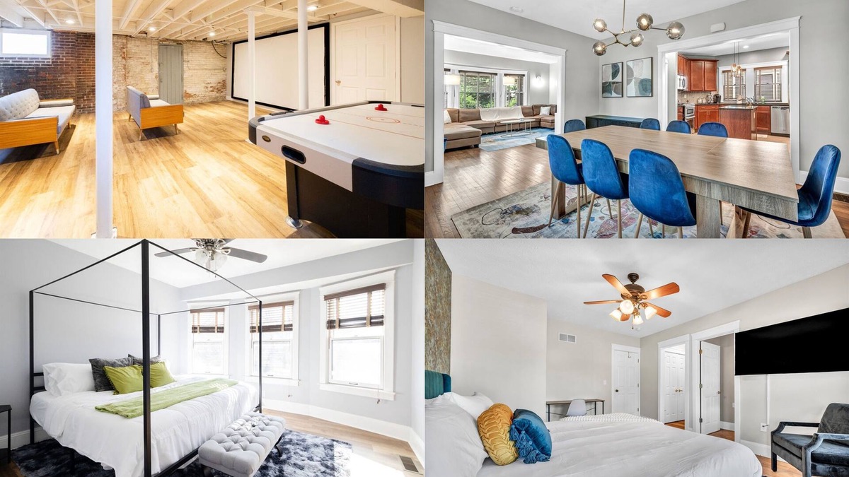 Hough House | Luxurious 9 BR Movie Theater Duplex Near CWRU!
